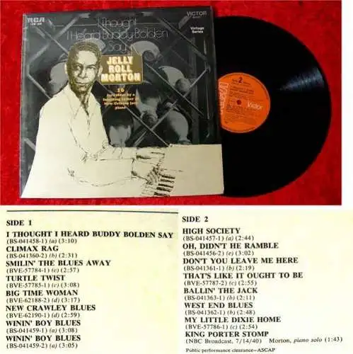 LP Jelly Roll Morton I Thought I Heard Buddy Bolden Say