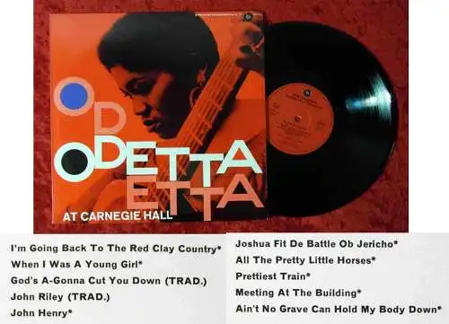 25cm LP Odetta At Carnegie Hall (Bertelsmann 63 121) D