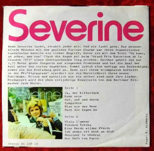 Single Severine: Ich zeig Dir mein Paris (Hansa 12 639 AT) D