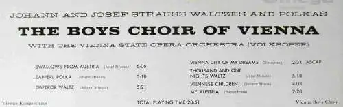 LP Boys Choir Of Vienna: Strauss Waltzes and Polkas (Omega OML 1038) US