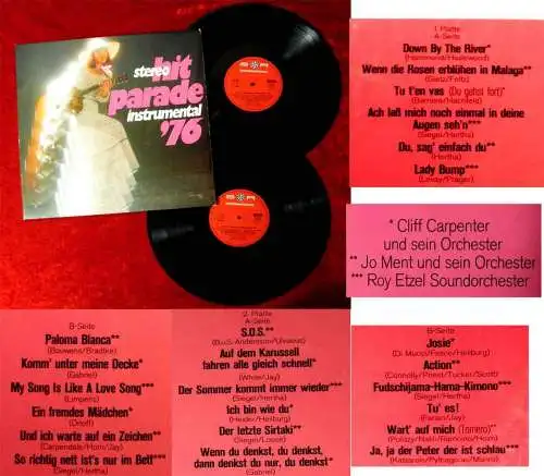 2LP Cliff Carpenter Jo Ment Roy Etzel: Stereo Hitparade Instrumental ´76