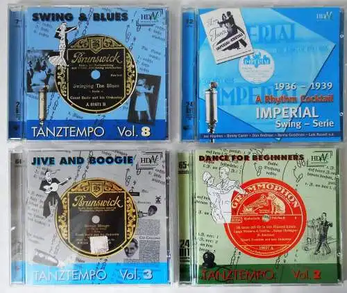 4 CD´s Tanz Tempo & Imperial Swing Serie  - Sammlung -