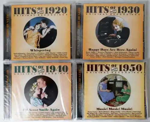 4 CD´s Hits of the 1920´s  1930´s  1940´s  1950´s - Sammlung -