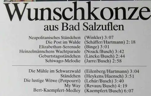 LP Wunschkonzert in Bad Salzuflen (WK 30.137) D Signiert von Heinz Korte