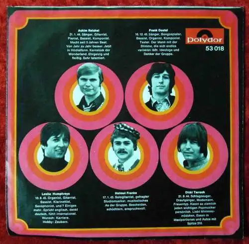 Single Wonderland: Poochy / Moscow (Polydor 53 018) D 1968