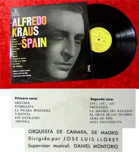 LP Alfredo Kraus Of Spain