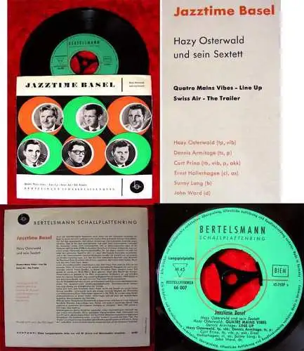 EP Hazy Osterwald Sextett: Jazztime Basel 1955 Bertelsmann Schallplattenring