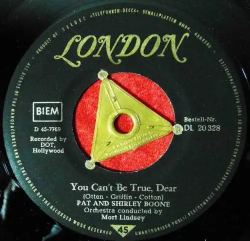 Single Pat & Shirley Boone: Side By Side (London DL 20 328) D