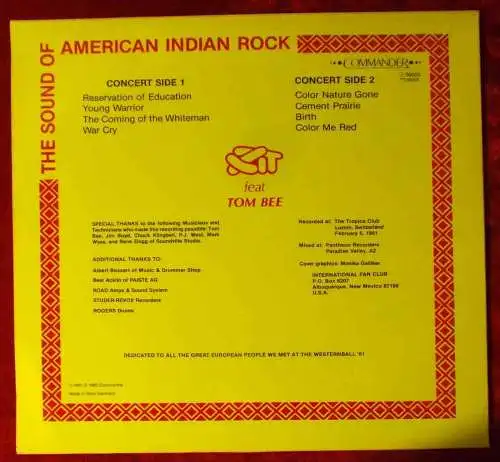 LP Xit: Drums Across The Atlantic - The Sound of American Indian Rock (D 1985)