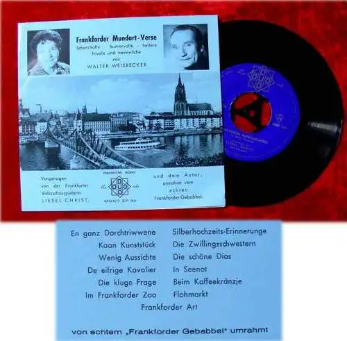 EP Liesel Christ Frankforder Mundart - Verse von Walter Weisbecker - (D)