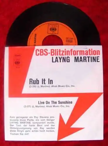 Single Layng Martine Rub It In CBS Blitzinfo 1971