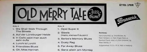 LP Old Merry Tale Jazzband (Brunswick 87 906 LPBM) D 1961