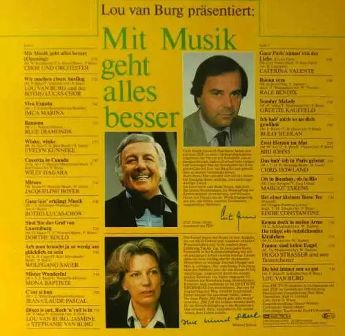 LP Lou van Burg: Mit Musik geht alles besser (EMI 1C 038-46 596) D 1982