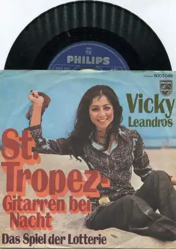 Single Vicky Leandros: St. Tropez - Gitarren bei Nacht (Philips 6003 049) D 1970