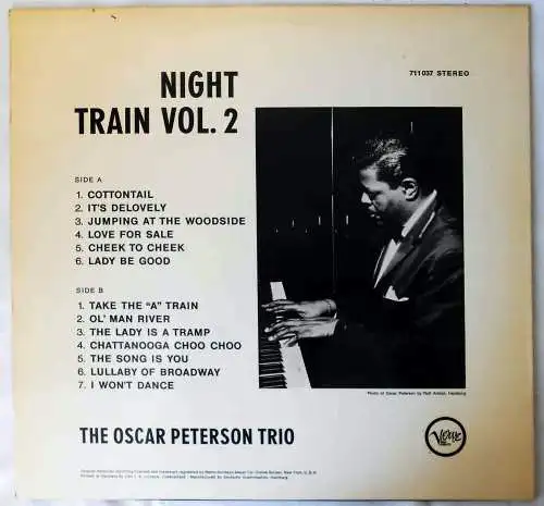 LP Oscar Peterson Trio: Night Train Vol. 2 (Verve Stereo 711 037) D