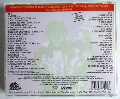 2CD Box Screamin Jay Hawkins: Spellbound! 1955 - 1974 (Bear Family) 1990