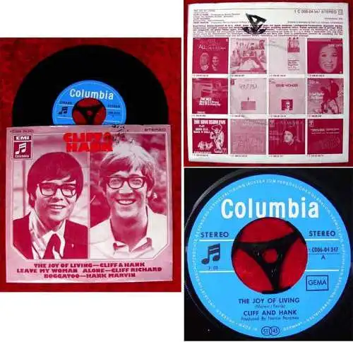 Single Cliff Richard & Hank Marvin: Joy of Living + 2 (Columbia 006-04 347) D