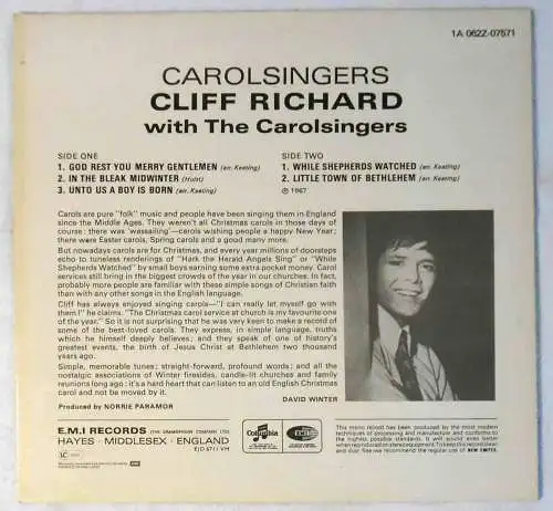 Maxi EP Cliff Richard & Shadows: Carol Singers (EMI 1A 962Z 07571) NL 1981