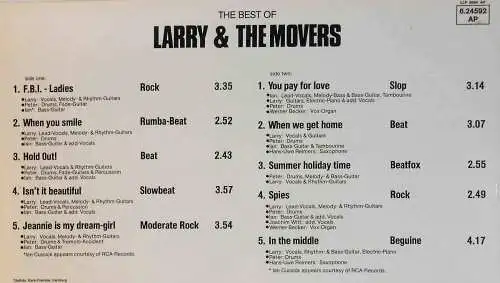 LP Larry & The Movers: The Best Of Larry & The Movers (Line 624592 AP) D 1981