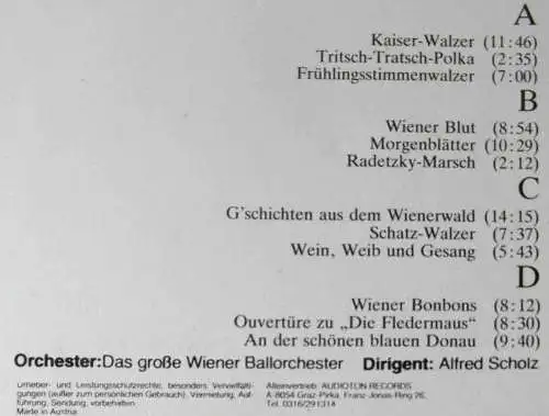 2LP Wiener Ballorchester: Strauß - Wiener Walzer (WA LPR 151082) A 1984