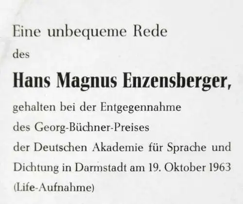 LP Hans Magnus Enzensberger: Stimmen unserer Zeit (Fontana 681 512 EL) D 1963