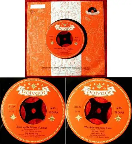 Single Jörg Maria Berg: Zwei weiße Möven (Polydor 23 049) D