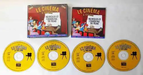 4CD Box Le Cinema A 100 Ans - Musiques et Chansons de Films 1895 - 1995