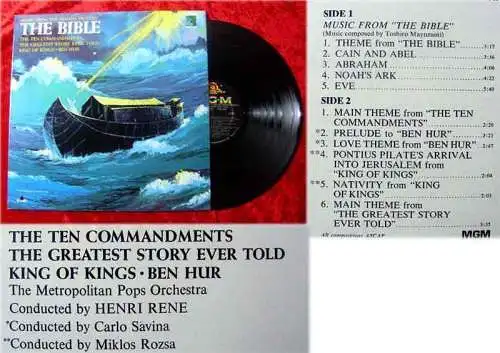 LP Metropolitan Pops Orchestra: The Bible - Ten Commandments - Ben Hur -