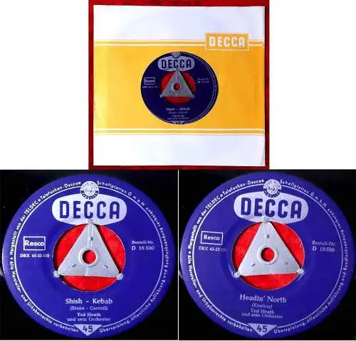 Single Ted Heath: Shish - Kebab / Headin´ North (Decca D 18 590) D