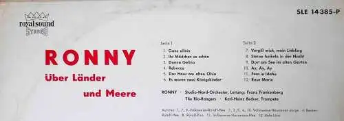 LP Ronny: Über Länder und Meere (Telefunken SLE 14 385-P) D 1965