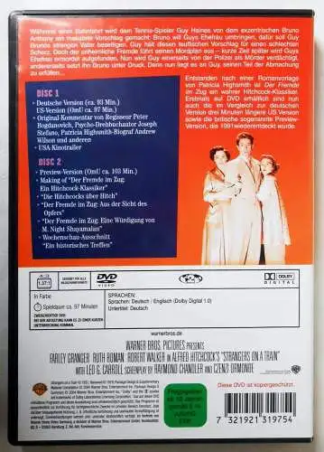 DVD Alfred Hitchcock: Der Fremde im Zug - Fairley Granger Ruth Roman - (Warner)