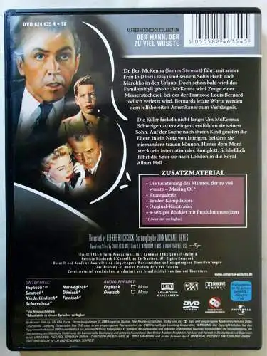 DVD Der Mann der zuviel wusste - James Stewart - Alfred Hitchcock - (Universal)