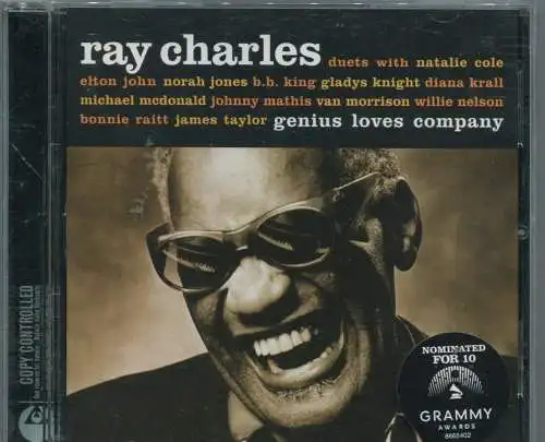 CD Ray Charles: Genius Loves Company (EMI) Duets (2004)