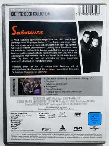 DVD Alfred Hitchcock: Saboteure - Priscilla Lane - (Universal) 2001