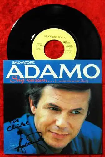 Single Adamo: Sag warum... (EMI 1C 006-20 1532 7) D 1986 Cover signiert!!