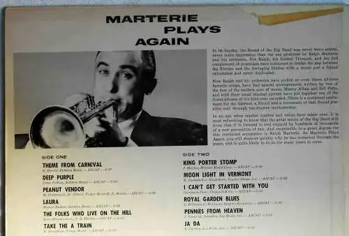 LP Ralph Marterie Plays Again (United Artists 82 011) US