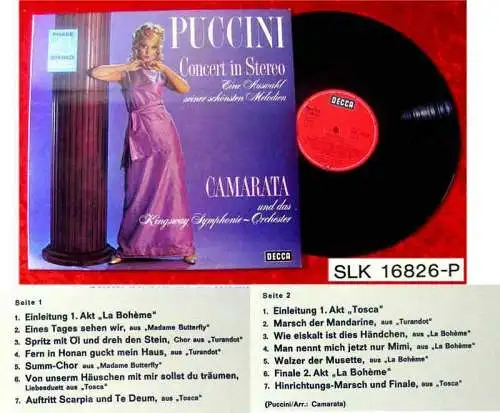 LP Camerata: Puccini Concert in Stereo Decca Phase 4 (D)