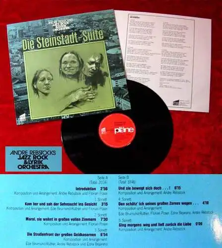 LP Andre Rebstocks Jazz Rock & Lyrik Orchestra: Steinstadt-Suite (Pläne 90242) D