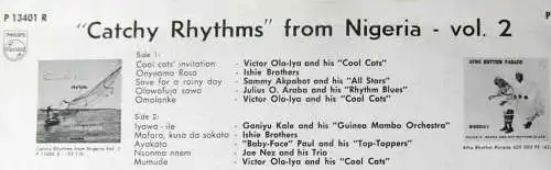 25cm LP Catchy Rhythms from Nigeria Vol. 2 (Philips P 13401 R) NL