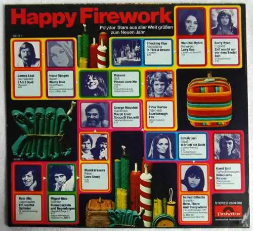 LP Happy Firework - Polydor Stars grüßen zum neuen Jahr - (D 1972) 