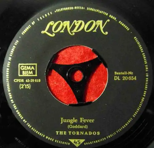 Single Tornados: Telstar (London DL 20 654) D 1962