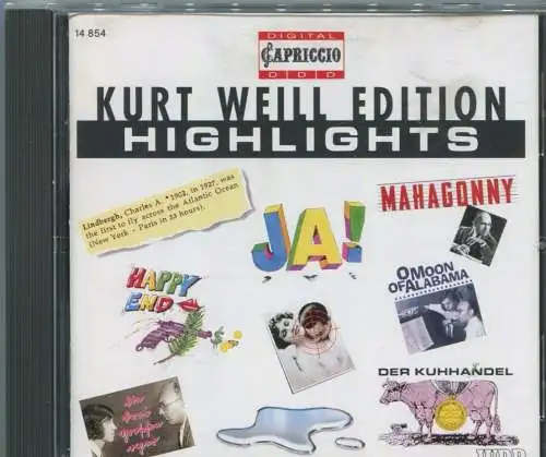 CD Kurt Weill Edition - Highlights - (Capriccio) WDR 1994