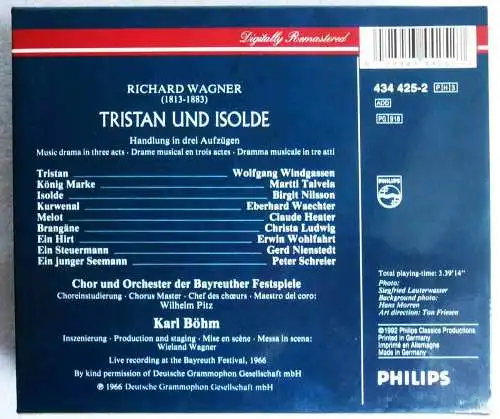 3CD Box Richard Wagner Edition: Tristan und Isolde (Philips) 1992