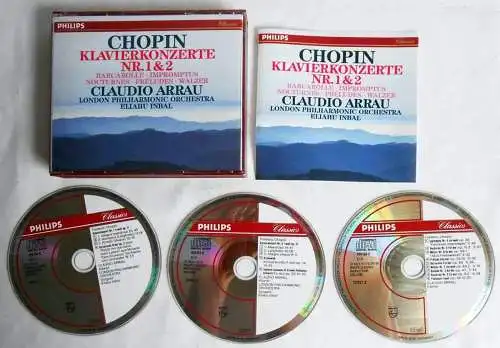 2CD Box Claudio Arrau: Chopin: Klavierkonzerte 1 & 2 (Philips)