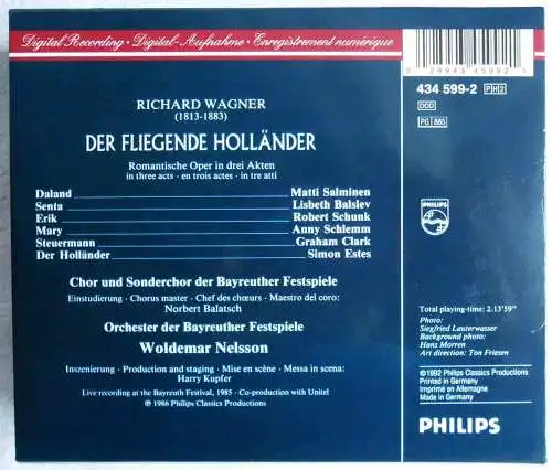 2CD Box Richard Wagner Edition: Der fliegende Holländer (Philips) 1992