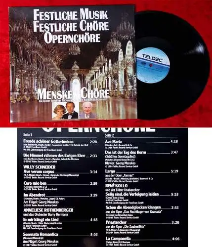 LP Menskes Chöre: Festliche Musik Festliche Chöre Opernchöre ((Teldec) D 1988