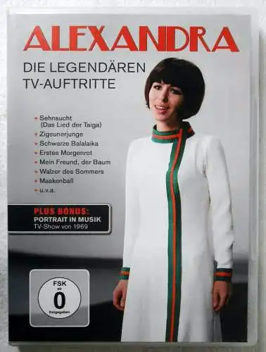 DVD Alexandra: Die legendären TV Auftritte + Bonus TV Show Potrait in Musik 1969