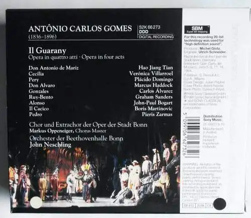 2CD Box Gomes: Il Guarany - Domingo - Alvarez - Neschling (Sony) 1995