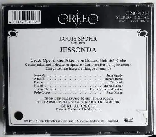 2CD Box Spohr: Jessonda - Gerd Albrecht (Orfeo) 1991