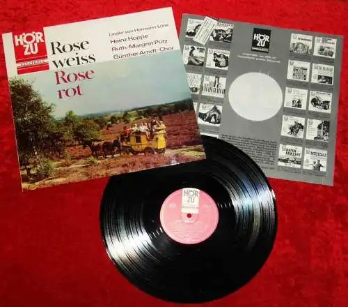 LP Röse weiss, Rose rot - Lieder von Hermann Löns (Hör Zu HZE 125) D 1965